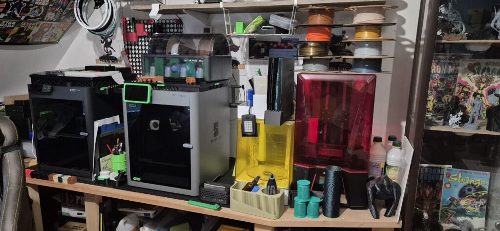 Imprimantes 3D Bambu Lab P1S et P2S avec AMS 2 Pro et imprimante résine à l’atelier Antherius 3D Studio