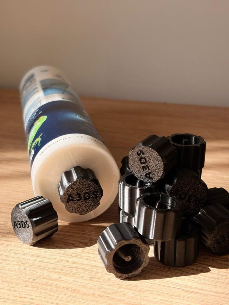 Bouchons vissables réutilisables pour cartouche de silicone, en PETG